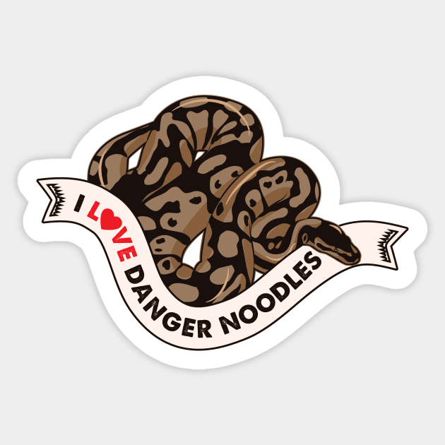 I Love Danger Noodles Sticker by Psitta